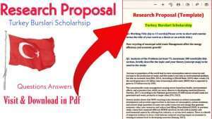 Research proposal template for turkey burslari scholarship in pdf